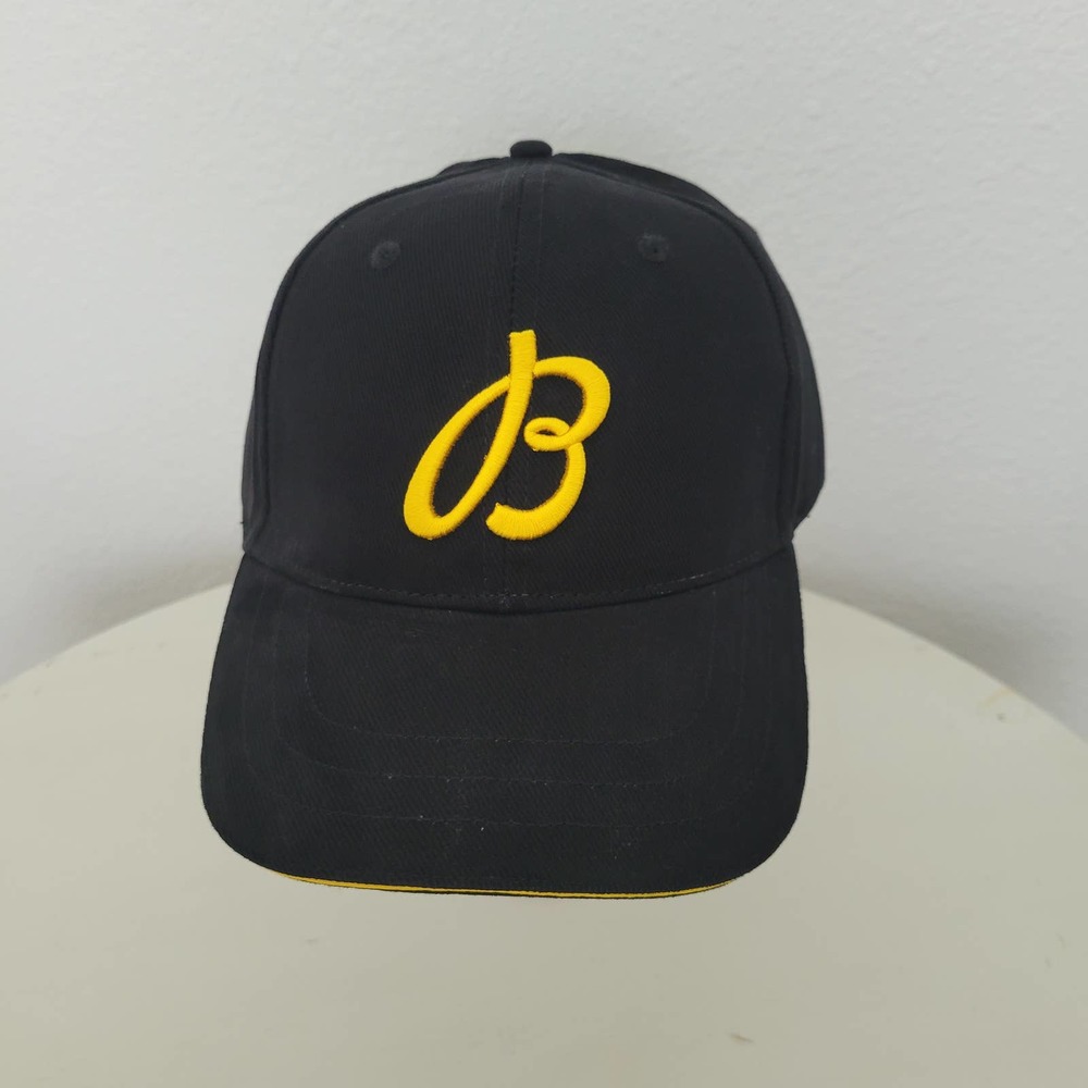 Breitling 1894 Black Adjustable Hat w/ Yellow Gold Embroidered Logo NWOT